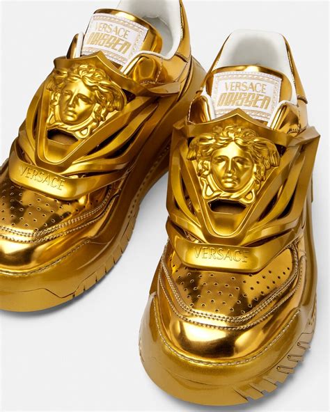 versace jeans shoes gold|Versace couture sneakers women's.